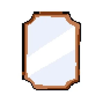 Frameless wall mirror pixel art vector illustration Ilustración de archivo