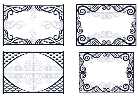 Frames with Abstract Pattern Stock Illustration