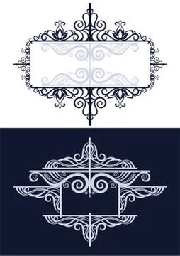 Frames with Abstract Pattern Stock Illustration