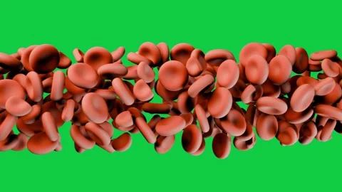 Frames advancing, ribbon of red discs enlarging, rotating, revealing depth on Stock Footage 341869490
