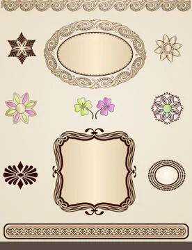 Frames and borders Stock Illustration