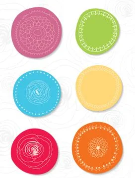 Frames and flowers Stock Illustration