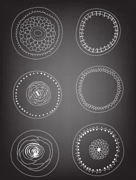 Frames and flowers Stock Illustration