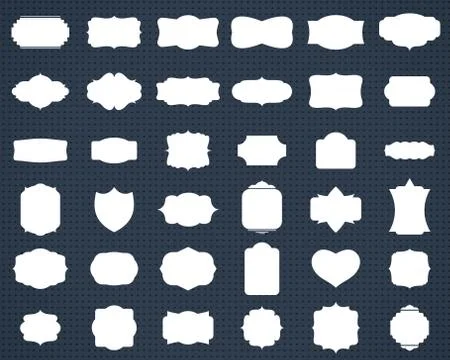 Frames and labels Illustrazione stock