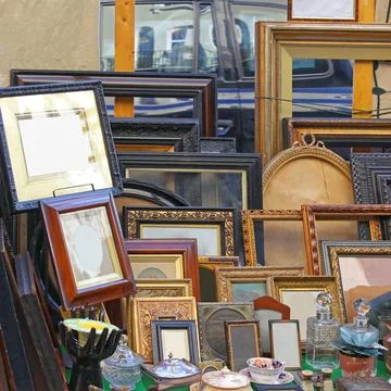 Frames Antique Market Stock Photos