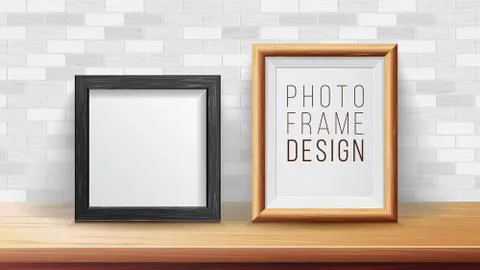 Frames Background Concept Vector. Good For Your Exhibition Design. Realistic Stock Illustration