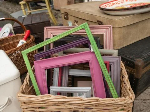 Frames in Basket Stock Photos