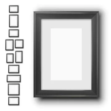 Frames, blak wood 스톡 일러스트