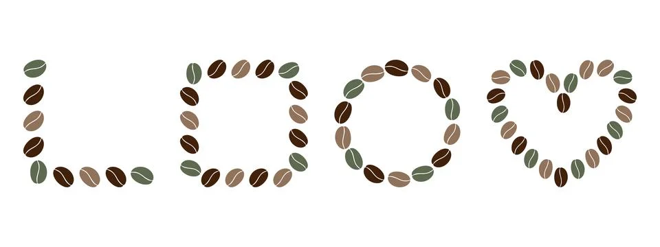 Frames borders made of multicolor coffee beans Copy space Template Corner Square 스톡 일러스트