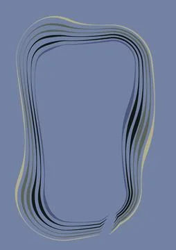 Frames of capron tape on A4 sheet, surreal, graphics. Illustrazione stock
