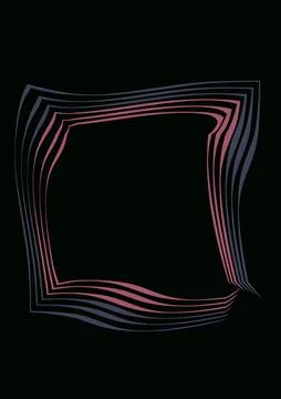 Frames of capron tape on A4 sheet, surreal, graphics Illustrazione stock