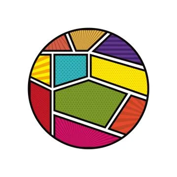 Frames circle multicolored design 库存插图