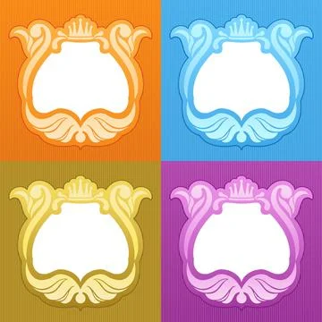 Frames with a crown Illustrazione stock