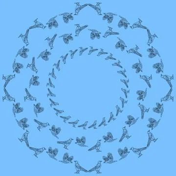 Frames with crows. Stock Illustration