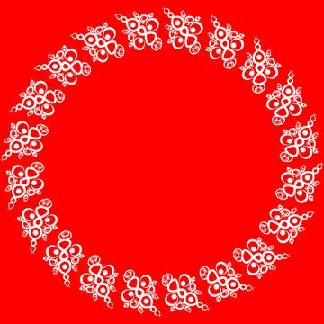 Frames of decorative ethnic elements on a square sheet, surreal, graphics イラスト素材