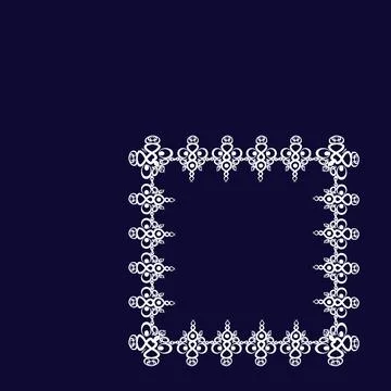 Frames of decorative ethnic elements on a square sheet, surreal, graphics Stock Illustration