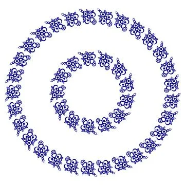 Frames of decorative ethnic elements on a square sheet, surreal, graphics Stock Illustration