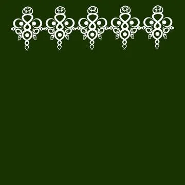 Frames of decorative ethnic elements on a square sheet, surreal, graphics Stock Illustration