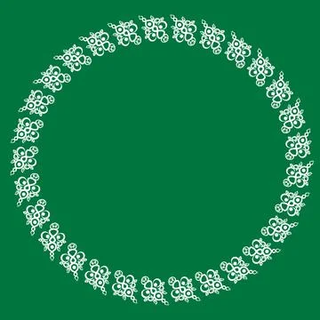 Frames of decorative ethnic elements on a square sheet, surreal, graphics Stock Illustration