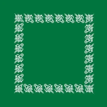 Frames of decorative ethnic elements on a square sheet, surreal, graphics Illustrazione stock