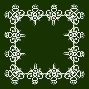 Frames of decorative ethnic elements on a square sheet, surreal, graphics イラスト素材