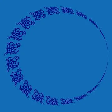 Frames of decorative ethnic elements on a square sheet, surreal, graphics 스톡 일러스트