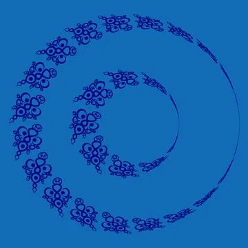 Frames of decorative ethnic elements on a square sheet, surreal, graphics イラスト素材