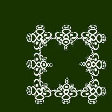 Frames of decorative ethnic elements on a square sheet, surreal, graphics イラスト素材