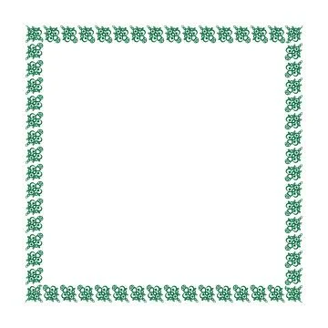 Frames of decorative ethnic elements on a square sheet, surreal, graphics Stock Illustration