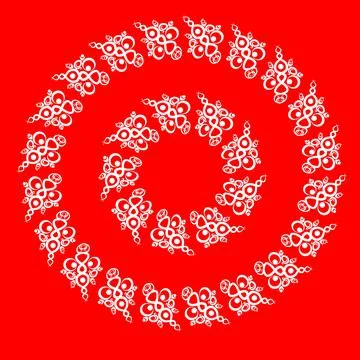 Frames of decorative ethnic elements on a square sheet, surreal, graphics イラスト素材