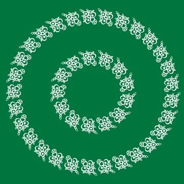 Frames of decorative ethnic elements on a square sheet, surreal, graphics Illustrazione stock