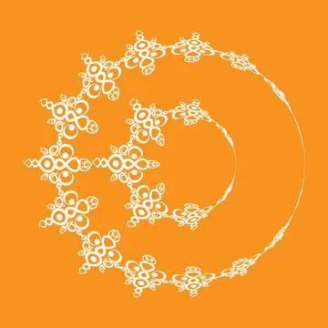 Frames of decorative ethnic elements on a square sheet, surreal, graphics Stock Illustration