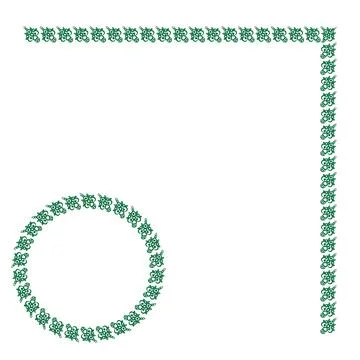 Frames of decorative ethnic elements on a square sheet, surreal, graphics イラスト素材