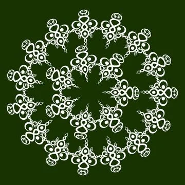 Frames of decorative ethnic elements on a square sheet, surreal, graphics イラスト素材