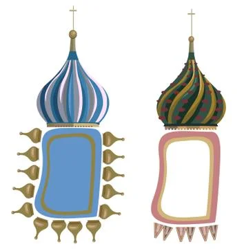 Frames with Domes Stock Illustration