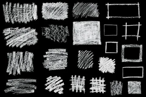 Frames drawn in chalk Stock Photos