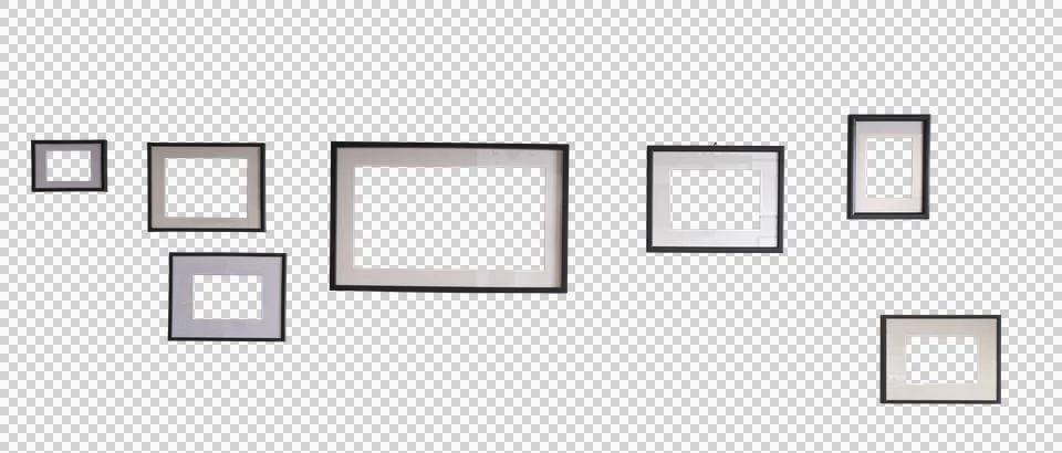 Frames with empty passepartouts Stock Photos
