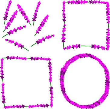 Frames of flowers 库存插图