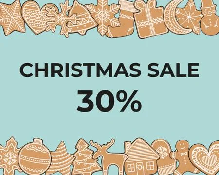 Frames with gingerbread cookies. Christmas elements for winter holidays 스톡 일러스트