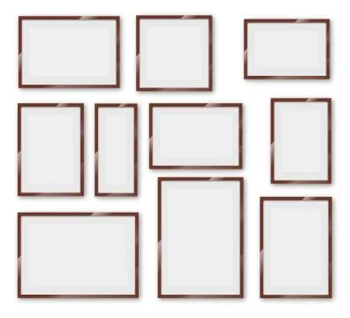 Frames glossy set 스톡 일러스트