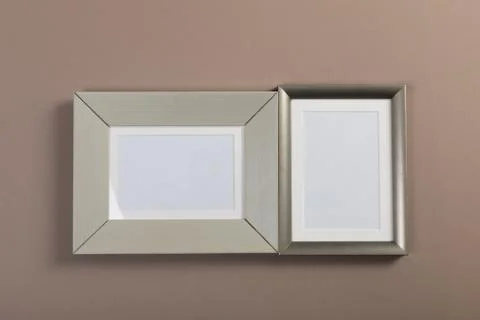 Frames on gray and red background Foto stock