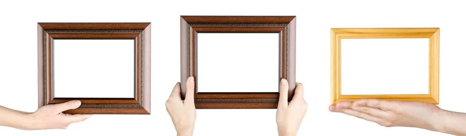 Frames in hand Stock Photos