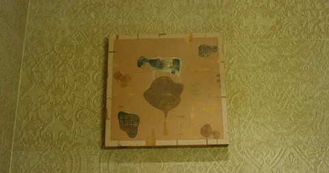 Frames hanging on the wall Shot in a Luxury Hotel on RED 5K Stock-Footage 90715384