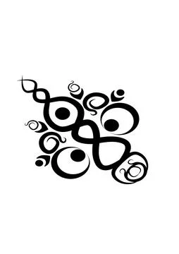 Frames of lace ethnic elements on the sheet of A4 format, surreal, black and  Illustrazione stock