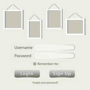 Frames login Stock Illustration