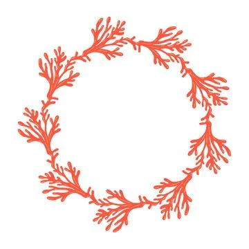 Frames made of summer elements white background. 库存插图