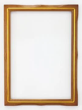 Frames made of wood on a white background. Stock-Fotos
