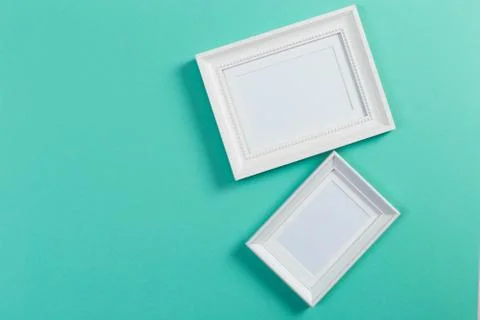 Frames on menthol background Stock Photos