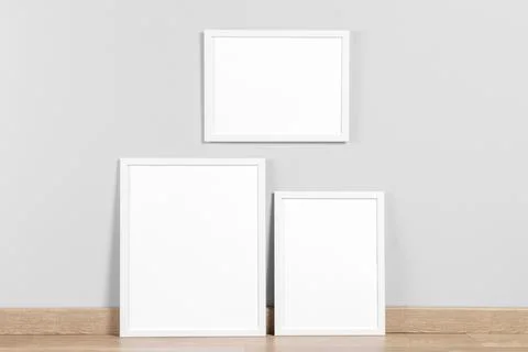Frames mock up table Stock Photos