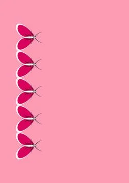Frames of moths. Design element for the design of books, notebooks, postcards イラスト素材